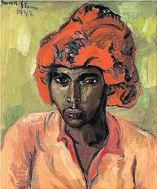  ??  ?? Striking portrait: Irma Stern’s Young Arab will feature at the Strauss & Co auction.