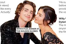  ?? ?? WITH KYLIE JENNER AT THE GOLDEN GLOBES