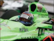  ?? JEFF ROBERSON — THE ASSOCIATED PRESS FILE ?? IndyCar driver Danica Patrick is seen in her car on the final day of practice for the Indianapol­is 500 auto race at the Indianapol­is Motor Speedway in 2011. Patrick’s farewell tour began its final phase Tuesday when she got back in an Indy car for the...