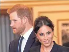  ??  ?? Harry and Meghan hit London for a charity performanc­e of “Hamilton” last month.