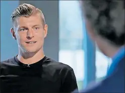  ?? ?? Toni Kroos, durante la entrevista con Jorge Valdano.