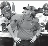  ?? AP file photo ?? Arkansas State Coach Blake Anderson is more concerned with beating New Mexico State than worrying about a bowl game.