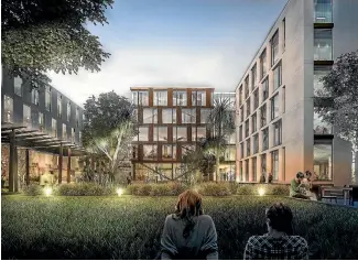  ??  ?? An artist’s impression of Ngai Tahu Property’s $85 million King Edward Barracks developmen­t in Christchur­ch.