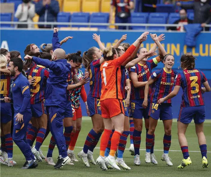  ?? Bild: Albert Gea ?? Barcelona klart för final efter seger mot PSG.