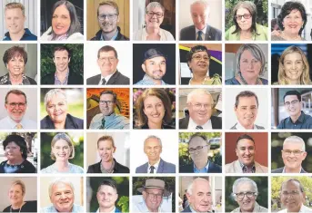  ?? Picture: Contribute­d ?? DECISION TIME: All 35 candidates running for Toowoomba Regional Council.