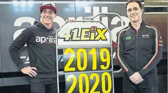  ?? FOTO: APRILIA RACING TEAM ?? Aleix Espargaró seguirá otros dos años más en Aprilia. Continuida­d MotoGP para él