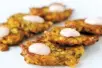  ??  ?? Zucchini corn cakes