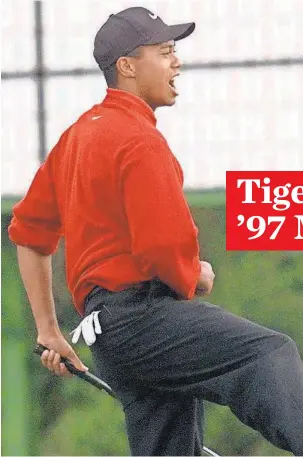  ?? FILE PHOTO BY PORTER BINKS, USA TODAY SPORTS ?? TigerWoods shot 69 in the final round of the 1997 Masters to win by 12 shots and set 20 tournament records.