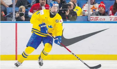  ?? MARK BLINCH / THE CANADIAN PRESS ?? Of Swedish defenceman Rasmus Dahlin, TSN analyst Craig Button says: “He’s the best player in the draft and it’s not even close.”