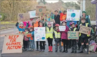  ?? Photograph: Iain Ferguson, alba.photo ?? Banavie primary pupils also took part in the day of action.