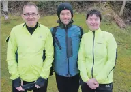  ??  ?? Iain Adams, Jon Gay and Helen Smith aim to set up a Parkrun in Lochaber.