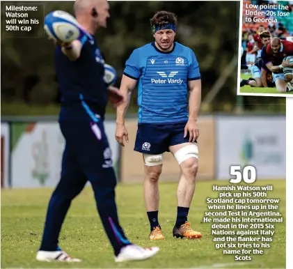  ?? ?? Milestone: Watson will win his 50th cap