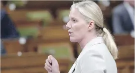  ?? ADRIAN WYLD, THE CANADIAN PRESS ?? Environmen­t Minister Catherine McKenna said many Canadians have suffered from exposure to asbestos over the years, but that will end. “We are following through on our promise to protect all Canadians from exposure to this toxic substance.”