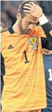  ?? ?? Craig Gordon performed well and was devastated by Scotland’s exit.