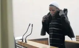  ?? / PHOTOS: TIRO RAMATLHATS­E ?? Ketlamoren­g Kaudi appears in court to face kidnap charges yesterday.