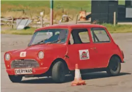  ??  ?? The author competing at an autotest. It makes me shake my head with disbelief that my Mini must have looked much like this when I drove it to school…