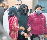  ?? AFP ?? Disha Ravi being produced at a Patiala House court on Friday.