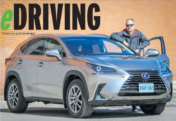  ?? AL CHAREST/POSTMEDIA ?? Test driver Darcy Kraus was impressed with the look of the 2018 Lexus NX 300h, describing it as a good everyday vehicle, if not all that sporty.