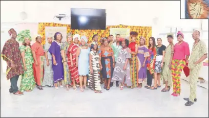  ?? (Photos by Keno George) ?? With emancipati­on celebratio­ns fast approachin­g, staff from various businesses around the city took the opportunit­y to display their African cultural outfits yesterday. This included members of staff from Courts Guyana Ltd, (top left) Police Consumers...