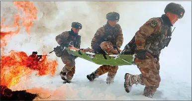  ??  ?? NEW FOCUS: Chinese soldiers training in the snow near Pakistan border earlier this month