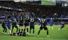 ?? Photograph: Dylan Martinez/Reuters ?? In one of the game’s stranger moments, Raheem Sterling’s wild effort from a free kick drew boos from the Chelsea fans.