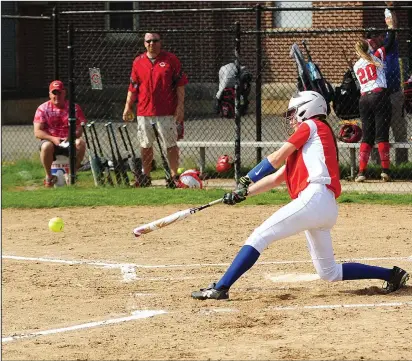  ?? File photo by Ernest A. Brown ?? Mount St. Charles senior softball player Victoria Young plans to attend Bryant University. She’s also received the opportunit­y to try out for the Bulldogs’ softball program.