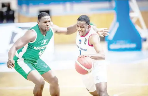  ?? ?? Action recorded in the 2025 AfroBasket qualifying match between Nigeria and Cape Verde in Monastir, Tunisia