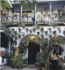  ?? ?? One of the colourful Cordoban patios ready for the May flower festival