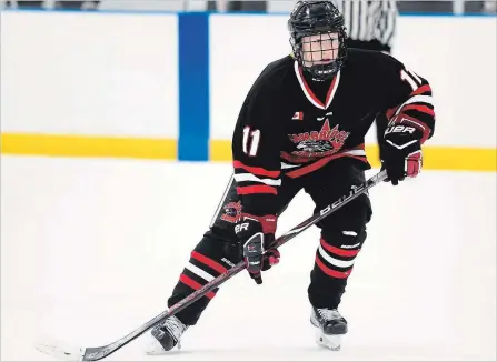  ?? AARON BELL OHL IMAGES ?? Cambridge Hawks forward Ben McFarlane is one of the top rated players from Waterloo Region expected to go in Saturday’s OHL draft.