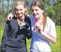  ??  ?? Emilia Furlong and Jodie Ferris took part as part of their Duke of Edinburgh bronze challenge