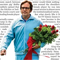  ??  ?? racket?: Steve Carell as Bobby Riggs