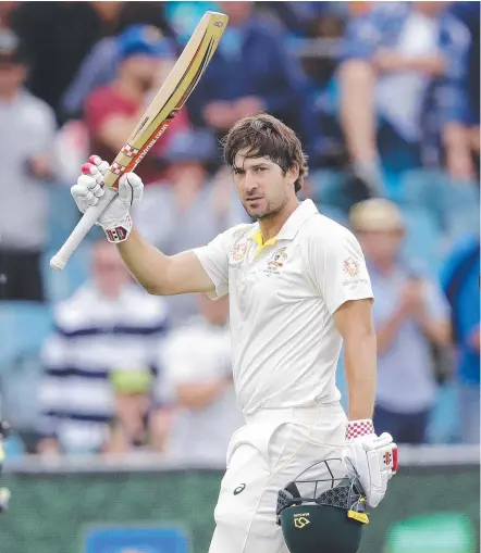  ?? Picture: AP PHOTO ?? Australia's Joe Burns blazed his way to an unbeaten 172 against Sri Lanka on day one in Canberra.