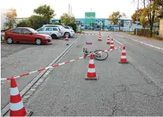  ?? Foto: Dieter Mack ?? In der Oettinger Straße stoppten die Polizisten den Mann zum ersten Mal, er konnte jedoch angeschoss­en fliehen.