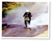  ??  ?? Going through the water splash at Druidale on his 90SS in the mid-1970s.