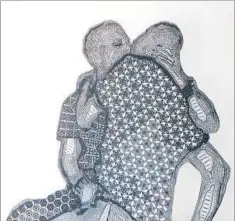  ?? Hayden Phipps ?? “THE KISS,” in detail, by Pierre Fouche, is made of crocheted lace.