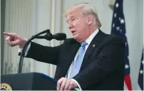  ?? (Carlo Allegri/Reuters) ?? US PRESIDENT Donald Trump holds a news conference at the United Nations in New York on Wednesday night.