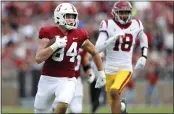  ?? KARL MONDON – BAY AREA NEWS GROUP ?? Stanford’s Benjamin Yurosek is one of the best tight ends in the country. He had 138yards in last week’s seasonopen­ing win over Hawaii, and could be a problem for USC.