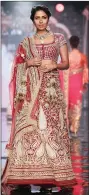  ??  ?? Abu Jani Sandeep Khosla’s bridal couture collection.