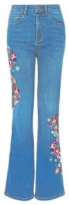  ?? ?? Carnival Embroidery Jeans, £50, Joe Browns