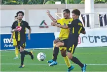  ??  ?? GLOBAL CEBU FC won its first game in the ongoing PFL tournament with a 3-1 victory over Kaya-Iloilo FC on Wednesday.