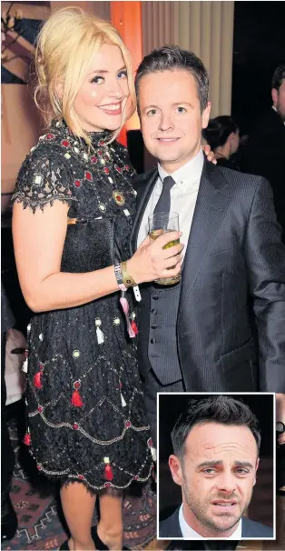  ??  ?? Holly with Declan Donnelly, who suggested her as a replacemen­t for McPartlin, inset