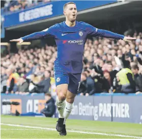  ??  ?? NO OR GO. It is not certain whether Eden Hazard will stay at Chelsea.