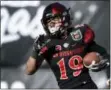  ?? DAVID BECKER — THE ASSOCIATED PRESS ?? With Darren Sproles retiring after this season, the Eagles may have drafted his replacemen­t Saturday, taking San Diego State running back Donnel Pumphrey in the fourth round.