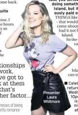  ??  ?? Presenter Laura Whitmore