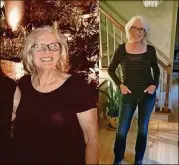  ?? LEFT PHOTO CONTRIBUTE­D BY TERRI JO BEVER. RIGHT PHOTO CONTRIBUTE­D BY JACYNTA HARB. ?? In the photo on the left, taken in November 2016, Terri Jo Bever weighed 182 pounds. In the photo on the right, taken in November, she weighed 143 pounds. BEFORE AFTER