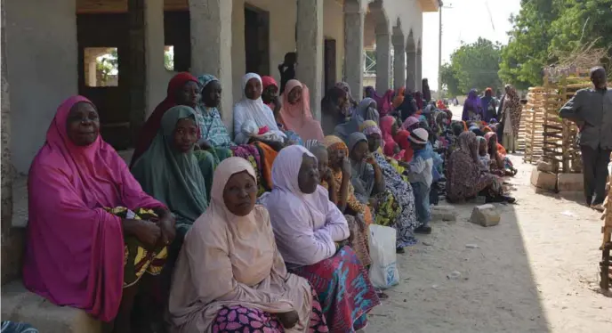  ??  ?? Women at one of the IDP camps in Maiduguri