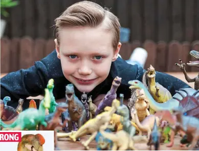  ??  ?? Sharp-eyed: Charlie Edwards has a passion for dinosaurs
