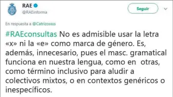  ??  ?? NO PERDER EL FOCO. La Real Academia no comparte la supuesta inclusión de la iniciativa.