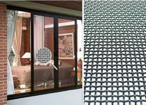  ??  ?? Mesh-secure screens are meticulous­ly woven from high-tensile wire into a stainless steel mesh of superior quality.