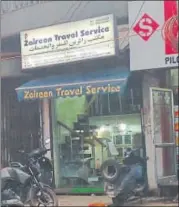  ?? REPRESENTA­TIONAL PIX ?? Offices of travel agents in Allahabad. They are the key players in securing overseas employment and travel documents for average overseas migrant workers in the state.